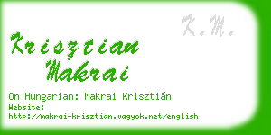 krisztian makrai business card